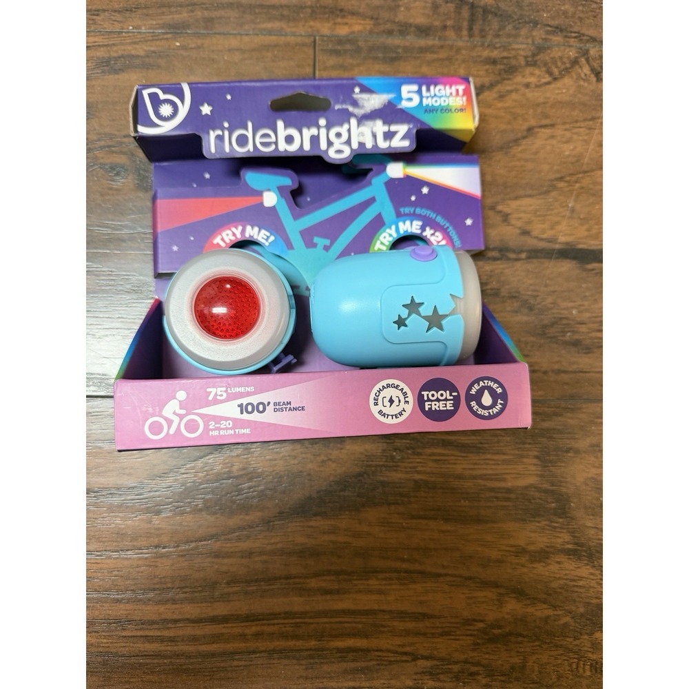 Brightz Ride LED - Star Kids Size Bicycle Lights, Front And Rear multicolor
